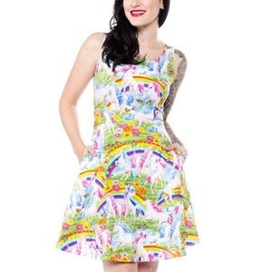ModCloth Rare-Retrolicious Rainbow Unicorn Dress